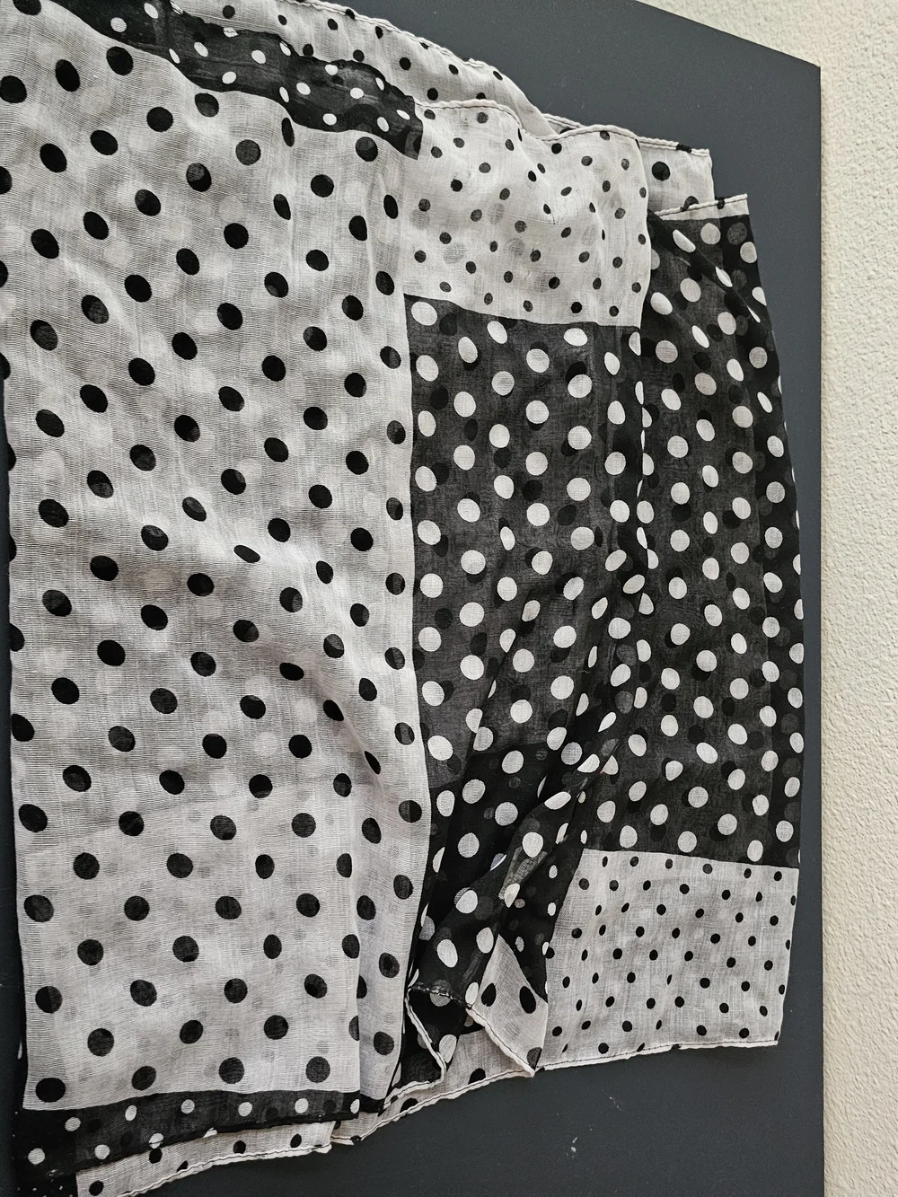 Classic Black & White Polka Dot Women's Scarf